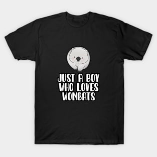 Just A Boy Who Loves Wombats T-Shirt